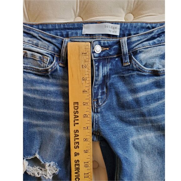 Buckle BRIDGE BY GLY Low Rise Ankle Skinny Stretch Jeans 26 Distressed - Picture 15 of 16